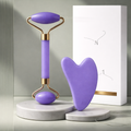 Kit Massageador Facial com Pedra Gua Sha