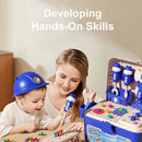 Toolbox Simulation Drill Screw Removal Puzzle Multi-Functional Assembly Toy Pretend Play Construction Children Xmas Toys Gifts