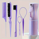 Kit 6 Peças para Cabelo - Escovas + Acessórios