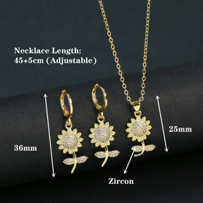 Conjunto colar e brinco elegance