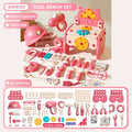 Toolbox Simulation Drill Screw Removal Puzzle Multi-Functional Assembly Toy Pretend Play Construction Children Xmas Toys Gifts